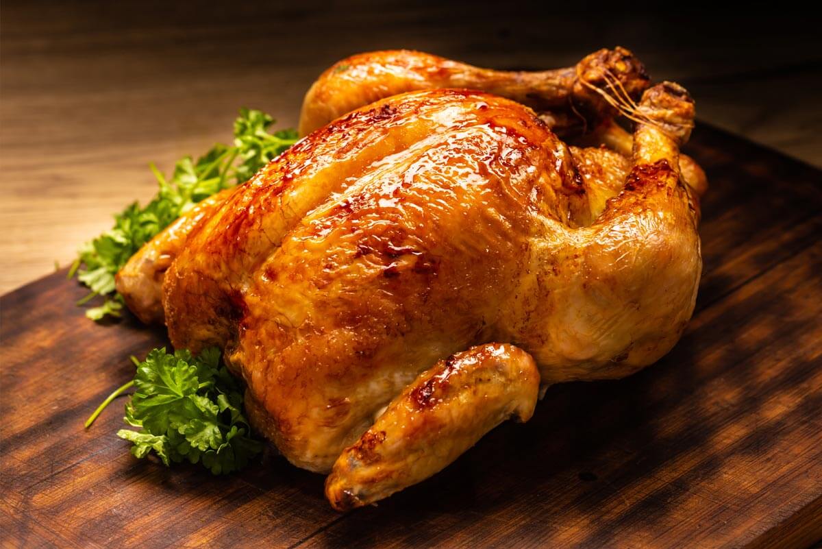 Poulet fermier rôti label rouge des Landes